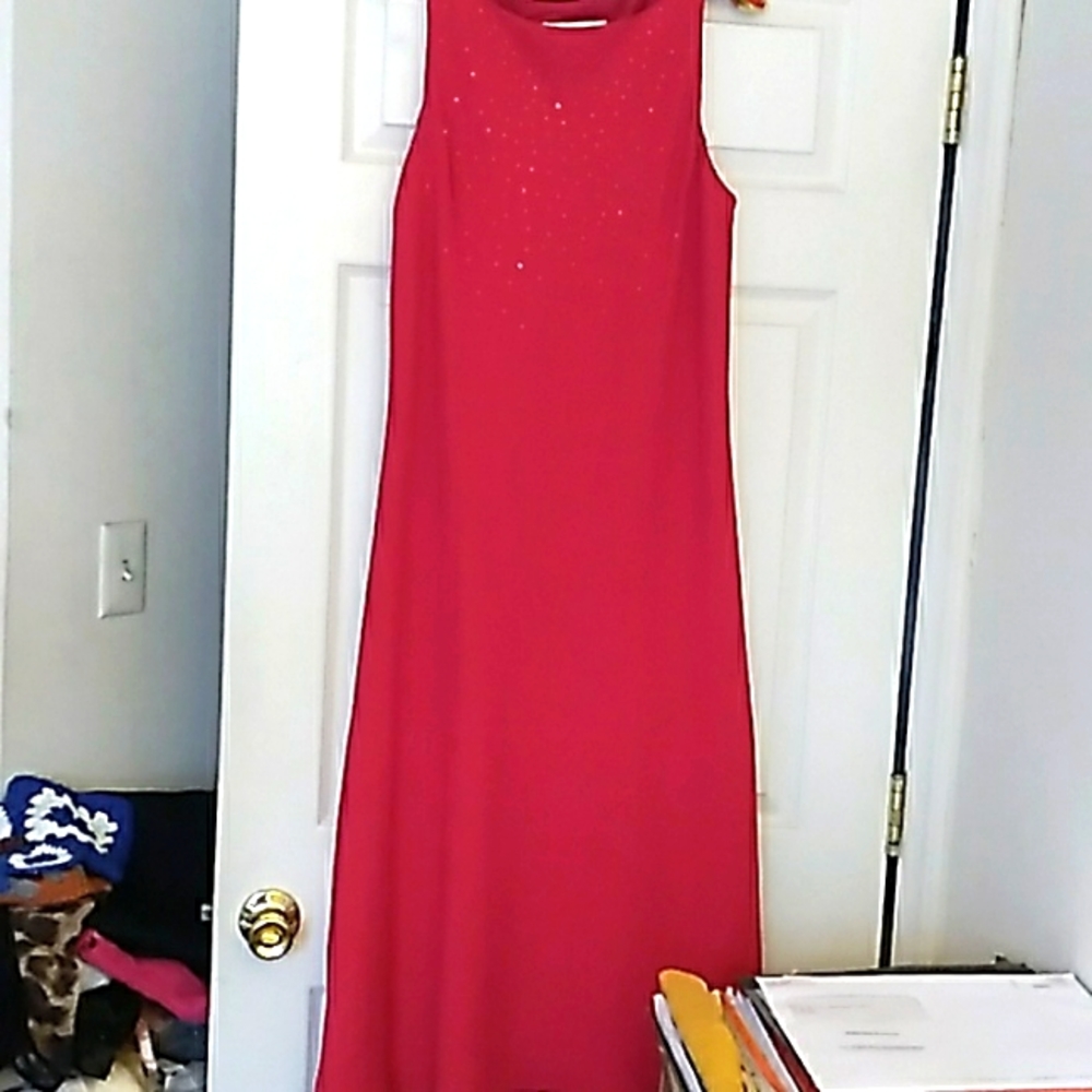 Women Red Embellished Max Dress